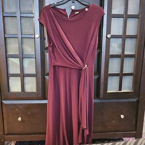 Elegant Burgundy Dress